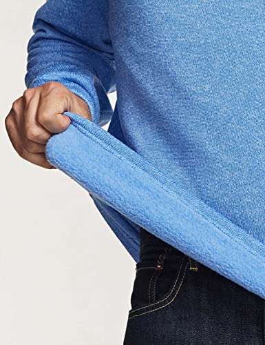 515yzuNwNL.jpg Men's Quarter Zip Thermal Fleece Lined Sweater, Winter Lightweight Soft Pullover Collar Sweatshirt