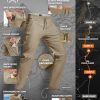 Men's Lightweight Vent Hiking Pants, Water-Resistant & Breathable Sports Outdoor Athletic Pants with Elastic Waist