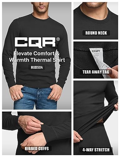 51Bw-87w5YL.jpg Men's Long Sleeve Thermal Underwear Tops, Midweight Waffle Shirt, Winter Cold Weather Thermal Shirts