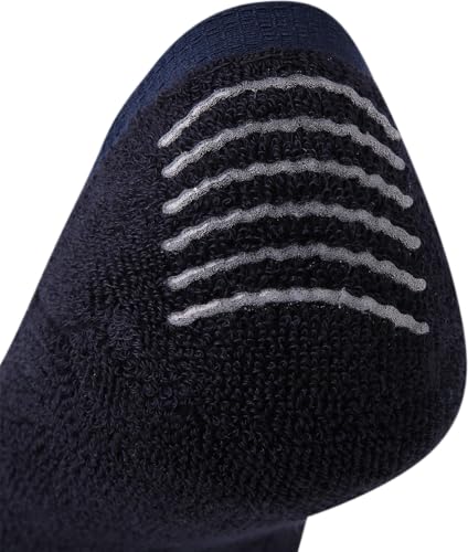 Mens No Show Socks - 2 Pack Breathable Cotton Invisible Liner Low Cut Socks for Men with Heel Grip (Sizes: 7-12)