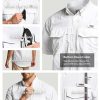 51Eh4ZEDY8L.jpg Men's Performance Fishing Shirt, Outdoor Recreation Short Sleeve Shirt, UPF 50+ Breathable Button Down Shirts