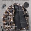 51FNSei1fBL.jpg Men's Plaid Flannel Shirt Jacket, Long Sleeve Soft Warm Sherpa/Quilted Lined Jacket, Outdoor Button Up/Zip-Front Jacket