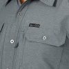 by Wrangler Men's Long Sleeve Mixed Material Shirt