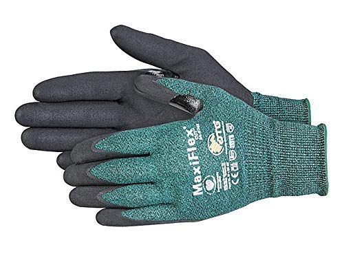 51GlSgiNe5L.jpg ATG 34-8743/L MaxiFlex Cut - Black Micro-Foam Nitrile Coated Palm And Fingers - Large - 12 Pair Per Box