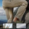 Men's Lightweight Vent Hiking Pants, Water-Resistant & Breathable Sports Outdoor Athletic Pants with Elastic Waist