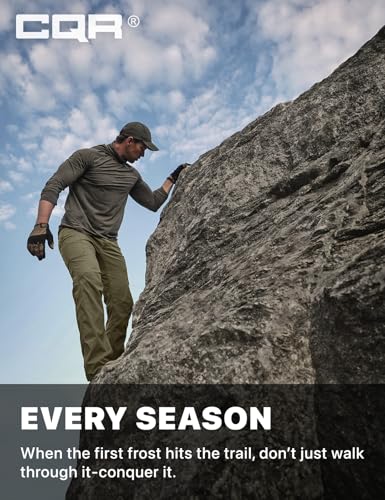 Men's Active Flex Tactical Pants, Water Resistant Lightweight Stretch Cargo Work Hiking Pants