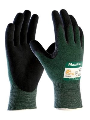 ATG 34-8743/L MaxiFlex Cut - Black Micro-Foam Nitrile Coated Palm And Fingers - Large - 12 Pair Per Box