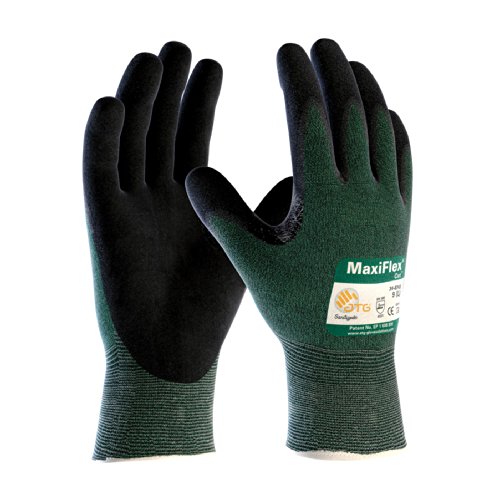 51LJmk37WL.jpg ATG 34-8743/L MaxiFlex Cut - Black Micro-Foam Nitrile Coated Palm And Fingers - Large - 12 Pair Per Box