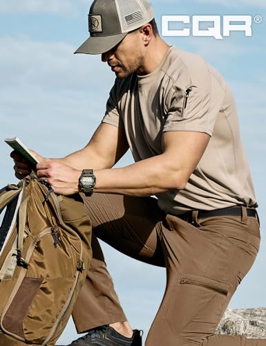 51OUdPsFLL-1.jpg Men's Quick Dry Tactical Pants, Water Resistant Outdoor Pants, Lightweight Stretch Cargo Work Hiking Pants