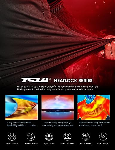 Men's Thermal Long Sleeve Compression Shirts, Athletic Base Layer Top, Winter Gear Running T-Shirt