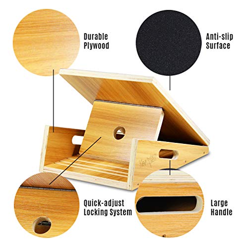 Professional Incline Board, Slant Board Calf Stretching, Squat Wedge and Anti-Slip Surface, Portable Side Handle