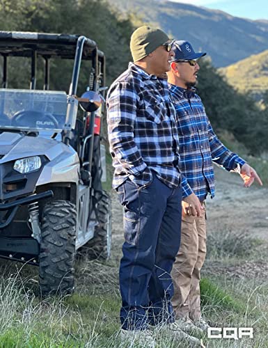 51TWBSu9EdL.jpg Men's 100% Cotton Plaid Flannel Shirt, Long Sleeve Shirt Jackets, Casual Outdoor Jacket with Pockets