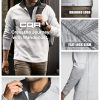Men's Thermal Fleece Quarter Zip Sweater, Outdoor Lightweight Long Sleeve Pullover, Casual Mock Neck Polo Sweaters