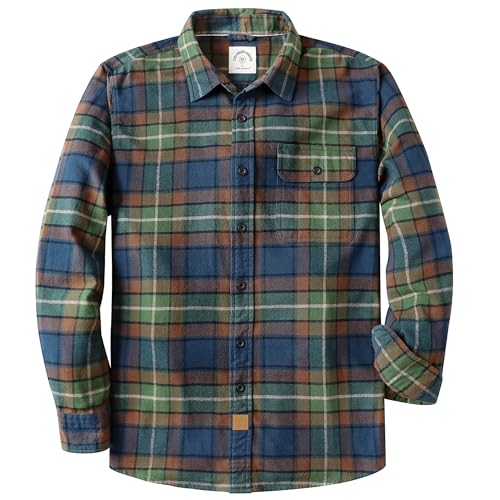51UGKnJcEZL.jpg ®Mens Flannel Shirts Long Sleeve Flannel Shirt for Men Warm Casual Soft Cotton Button Down Plaid Mens Flannel Shirt