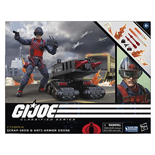 Classified Series Scrap-Iron & Anti-Armor Drone, Collectible Action Figures, 74, 6-inch Action Figures for Boys & Girls,with 11