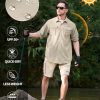 51YA1p-egSL.jpg Men's Sun Protection Fishing Shirts Lightweight Long Sleeve UPF 50+ Travel Work Hiking Shirts with Pockets