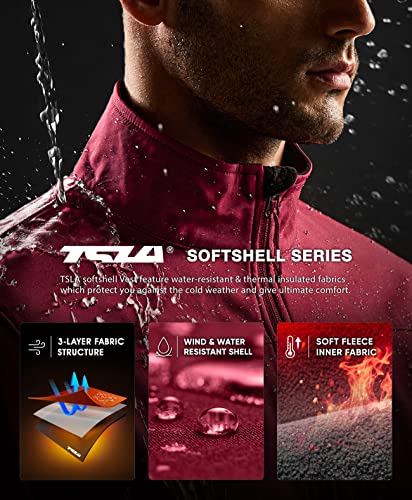 Men's Sleeveless Softshell Vest, Full-Zip Windbreaker Vest, Outdoor Golf Travel Hiking Vest