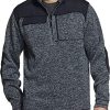 51aHrIkI46L.jpg Men's Thermal Fleece Half Zip Pullover, Winter Outdoor Warm Sweater, Lightweight Long Sleeve Sweatshirt