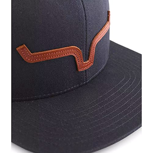 ATG Cap Leather Thick Die-Cut Horns Embroidered Patch Adjustable Snapback One-Size Hat