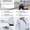 Men's Quarter Zip Thermal Pullover Shirts, Winter Fleece Lined Lightweight Running Sweatshirt