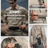 Men's Long Sleeve Tactical Shirts, Ripstop Military Work Shirts, UPF 50+ Breathable Button Down Outdoor Hiking Shirt