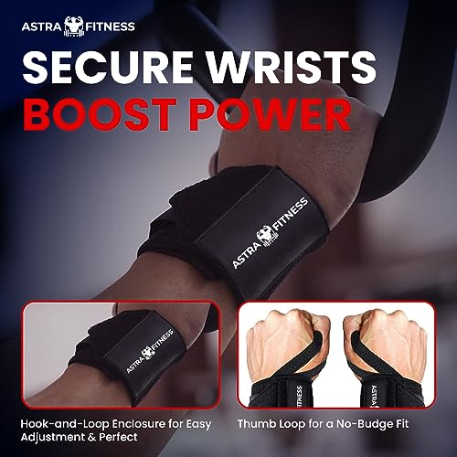 Weightlifting Wrist Wraps (IPF Graded) 18" Professional Quality Wrist Support with Heavy Duty Thumb Loop - Best Wrap for