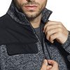 51cIHVbrF5L.jpg Men's Thermal Fleece Half Zip Pullover, Winter Outdoor Warm Sweater, Lightweight Long Sleeve Sweatshirt