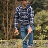 51ckiAV00jL.jpg Men's 100% Cotton Plaid Flannel Shirt, Long Sleeve Shirt Jackets, Casual Outdoor Jacket with Pockets