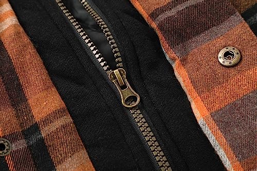 51d1zPrcsZL.jpg Men's Thicken Plaid Hooded Flannel Shirt Jacket with Quilted Lined,Zipper&Snap