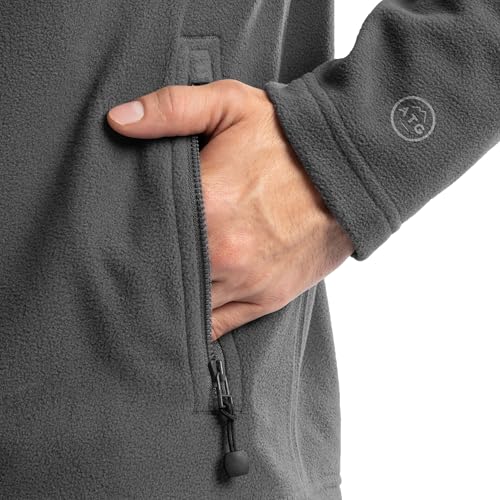 ATG by Wrangler Men's Color Block Micro Fleece Mock Neck Jacket