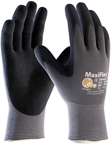 34-874 Gloves Nitrile Micro-Foam Grip Palm & Fingers - Excellent Grip and Abrasion Resistance