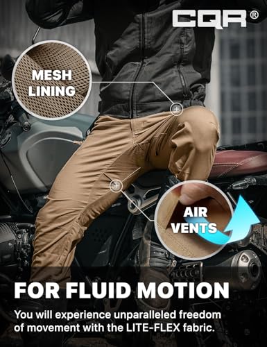 Men's Flex Lightweight Joggers, Elastic Waist Drawstring Casual Pants, Tapered Fit Water Resistant Outdoor Cargo Pants