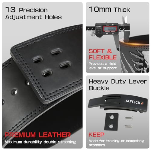 51lswkpOHL.jpg Lever Lifting Belt – Power 10mm Extreme Heavy Duty Genuine Leather Lower Back Support for Squats, Bench Press, Deadlifts