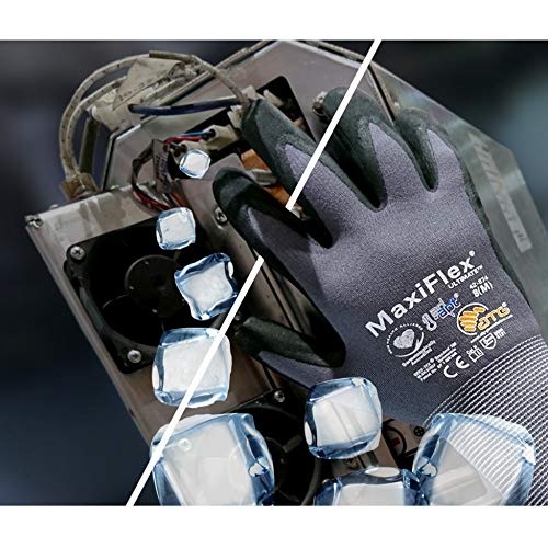 34-874 Gloves Nitrile Micro-Foam Grip Palm & Fingers - Excellent Grip and Abrasion Resistance