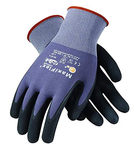 ATG 34-874/S MaxiFlex Ultimate - Nylon, Micro-Foam Nitrile Grip Gloves - Black/Gray - Small - 12 Pair Per Pack