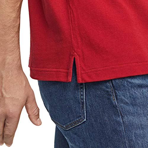 Men's Cotton Pique Polo Shirts, Classic Fit Short Sleeve Solid Casual Shirts, Performance Stretch Golf Shirt