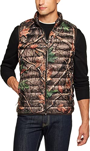 Men's Lightweight Packable Accent Puffer Vest, Water-Resistant Winter Outdoor Vests