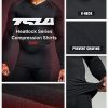 Men's Thermal V-Neck Long Sleeve Compression Shirts, Athletic Base Layer Top, Winter Gear Running T-Shirt