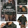 Men's Long Sleeve Heavyweight Fleece Shirts, Plaid Button Up Shirt, Warm Outdoor Casual Shirt with Pockets