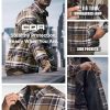 51sWO-j1ABL.jpg Men's Plaid Flannel Shirt Jacket, Long Sleeve Soft Warm Sherpa/Quilted Lined Jacket, Outdoor Button Up/Zip-Front Jacket