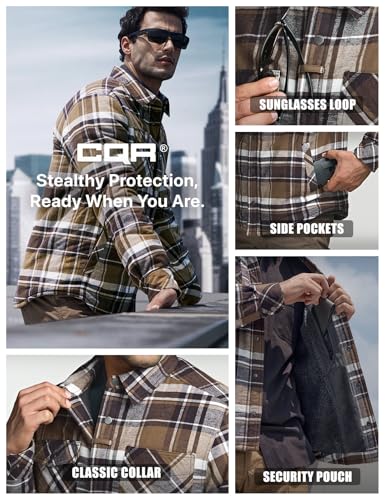 51sWO-j1ABL.jpg Men's Plaid Flannel Shirt Jacket, Long Sleeve Soft Warm Sherpa/Quilted Lined Jacket, Outdoor Button Up/Zip-Front Jacket