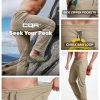 Men's Lightweight Vent Hiking Pants, Water-Resistant & Breathable Sports Outdoor Athletic Pants with Elastic Waist