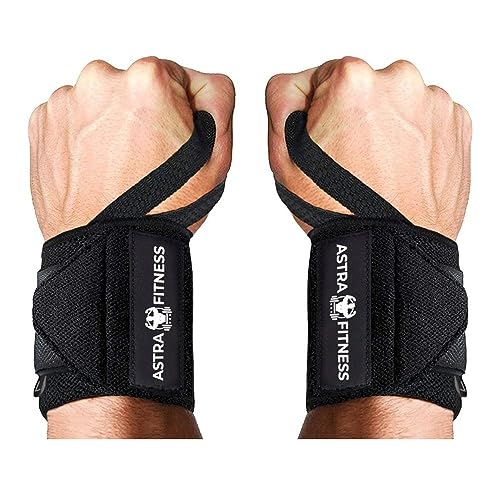 Weightlifting Wrist Wraps (IPF Graded) 18" Professional Quality Wrist Support with Heavy Duty Thumb Loop - Best Wrap for