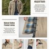 51za4h9MAzL.jpg Men's Flannel Lined Shirt Jackets, Long Sleeved Rugged Plaid Cotton Brushed Suede Shirt Jacket
