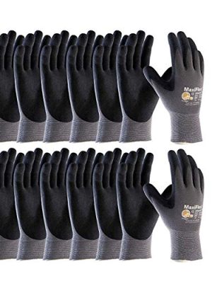 ATG 34-874/S MaxiFlex Ultimate - Nylon, Micro-Foam Nitrile Grip Gloves - Black/Gray - Small - 12 Pair Per Pack
